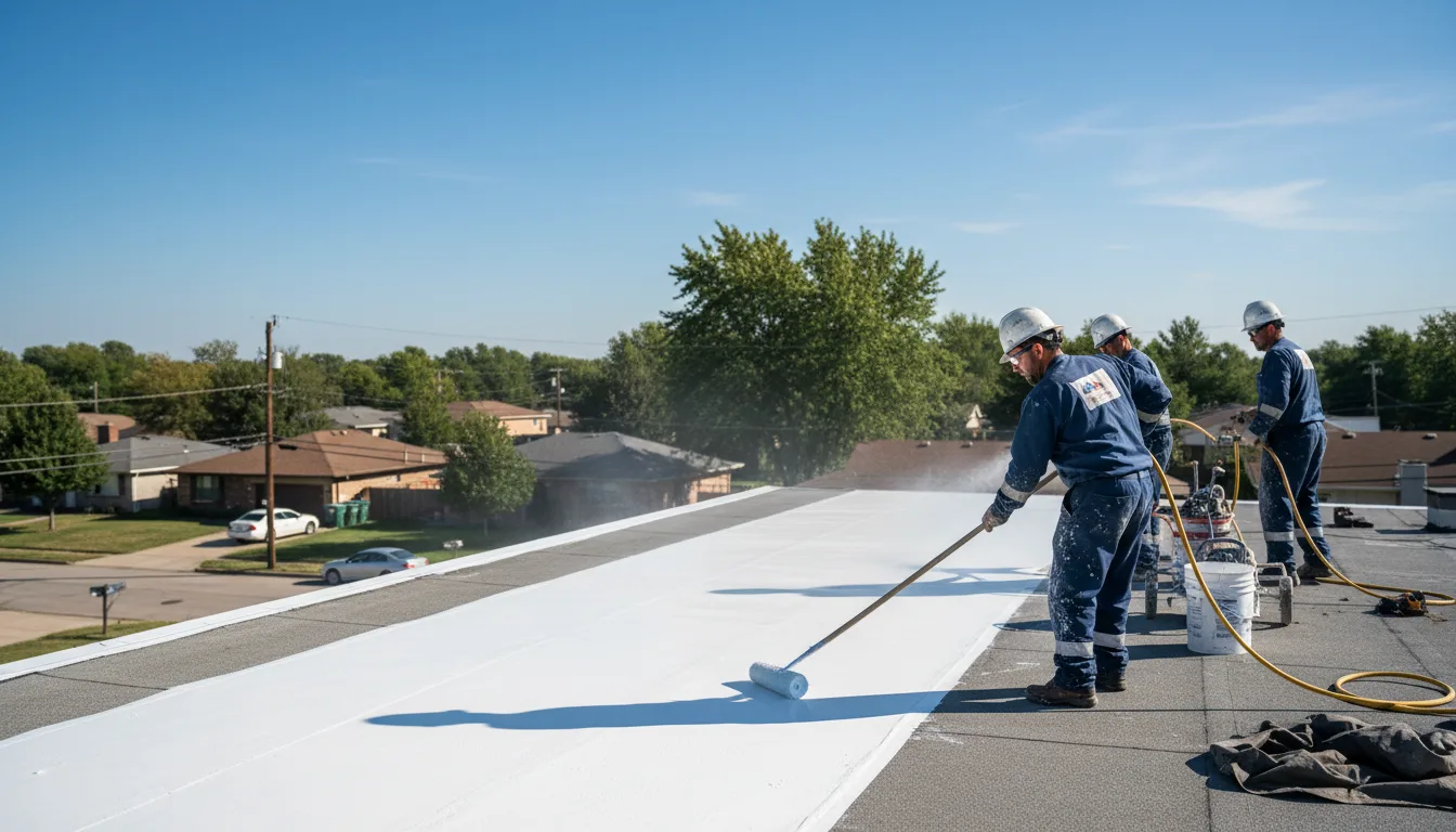 Commercial roof coating in Ashton, IL near me
